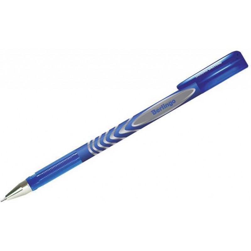 Ручка BERLINGO "G-Lain" гелевая синия 0,5 mm игольчатый стержень (12шт/уп)